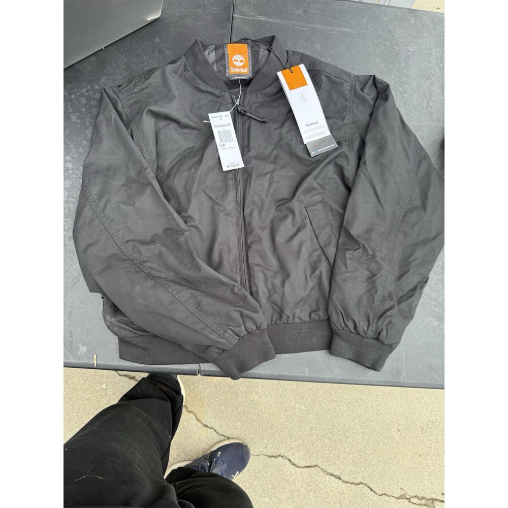 Timberland TB0A6HED Black Bomber Jacket Men's Small NWT Full Zip MSRP $118